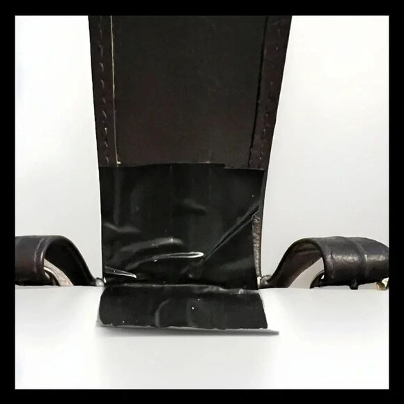 Vintage Hinomoto Brown No. 48 Japan Shoulder Strap No Key Camera Bag - Picture 10 of 11